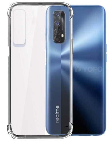 YOFO Rubber Shockproof Soft Transparent Back Cover for Realme 7/Narzo-20Pro - All Sides Protection Case