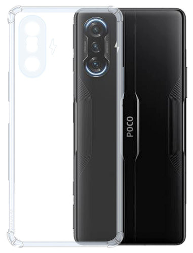 YOFO Back Cover for Poco F3 GT (5G)(Flexible|Silicone|Transparent|Camera Protection Grip)