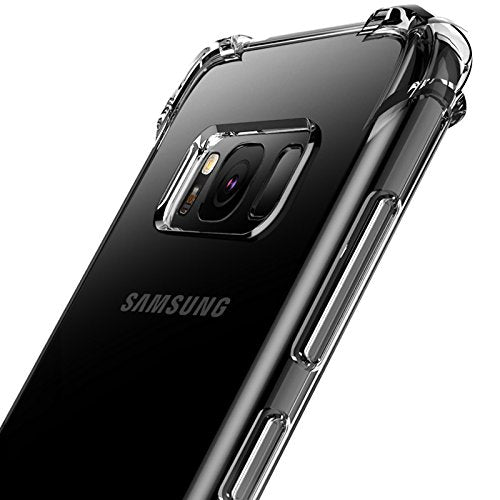 YOFO Shockproof HD Transparent Back Cover for Samsung Galaxy S8 (Transparent)