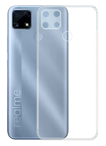YOFO Back Cover for Realme C25s (Flexible|Silicone|Transparent|Dust Plug|Camera Protection)…