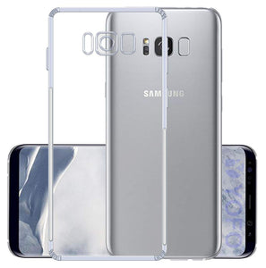 YOFO Silicon Back Cover for Samsung S8 (Transparent) Camera Protection with Dust Plug
