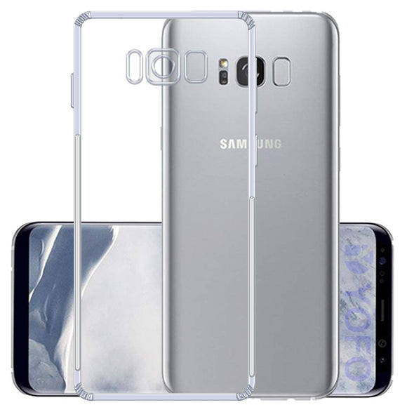 YOFO Silicon Back Cover for Samsung S8 (Transparent) Camera Protection with Dust Plug