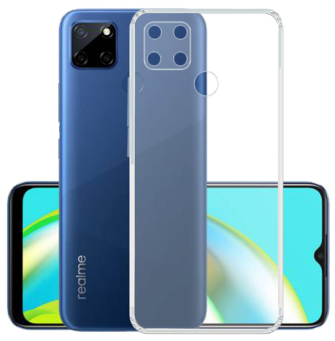 YOFO Silicon Transparent Back Cover for Realme C12 - Camera Protection with Anti Dust Plug