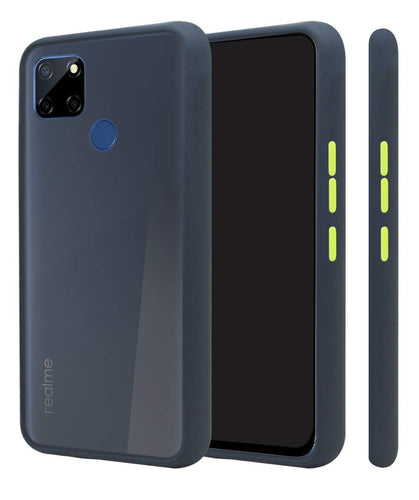 YOFO Matte Finish Smoke Back Cover with Full Camera Lens Protection for Realme C12