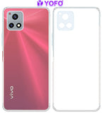 YOFO Back Cover for Vivo Y72 (5G) (Flexible|Silicone|Transparent|Camera Protection|DustPlug)