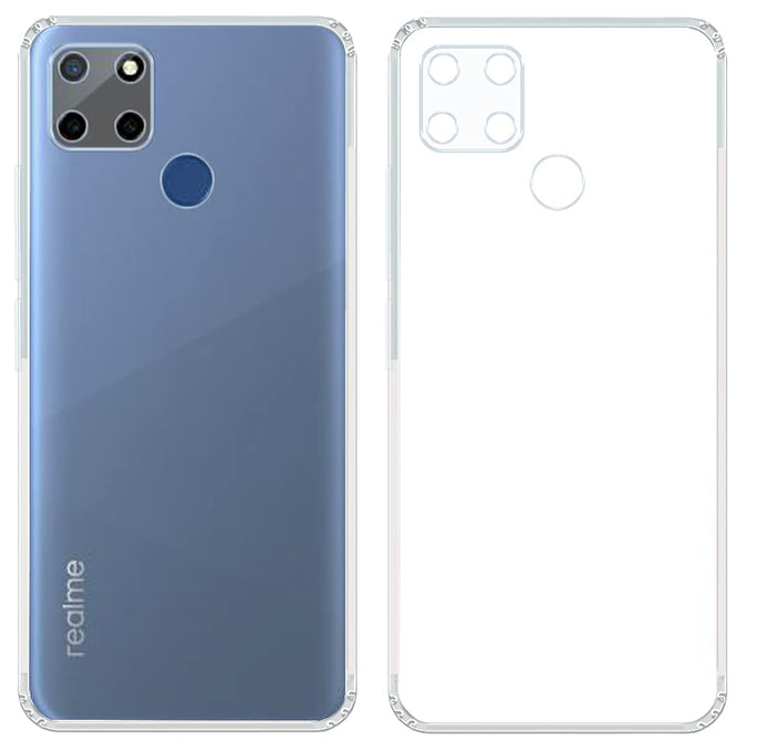 YOFO Silicon Transparent Back Cover for Realme C12 - Camera Protection with Anti Dust Plug