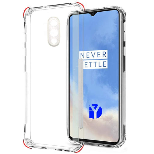 YOFO Silicon Full Protection Back Cover for OnePlus 7 {1+7} (Transparent) Shockproof Ultra Thin