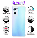 YOFO Back Cover for Oppo Reno 7 Pro (5G) (Flexible|Silicone|Transparent|Dust Plug|Camera Protection)