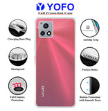 YOFO Back Cover for Vivo Y72 (5G) (Flexible|Silicone|Transparent|Camera Protection|DustPlug)