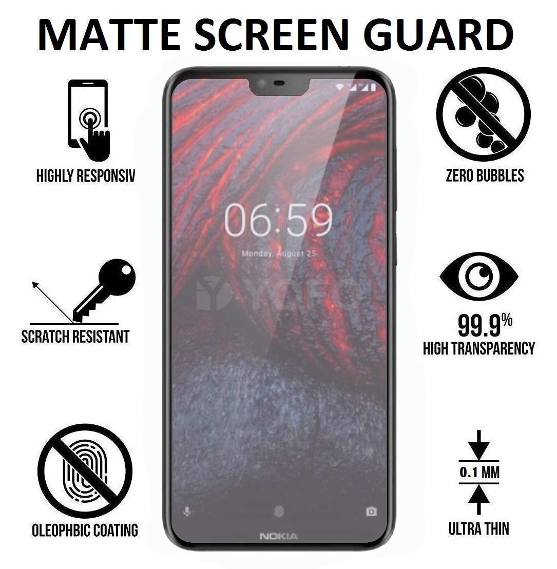 YOFO Combo for Nokia Plus Transparent Back Cover Matte Screen Guad with Free OTG Adapter