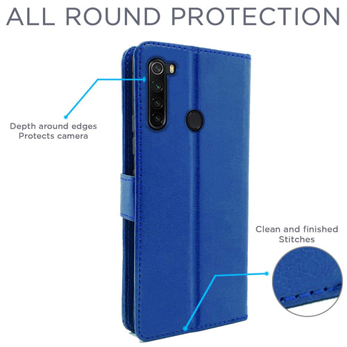 YOFO Flip Leather Magnetic Wallet Back Cover Case for Redmi Note 8