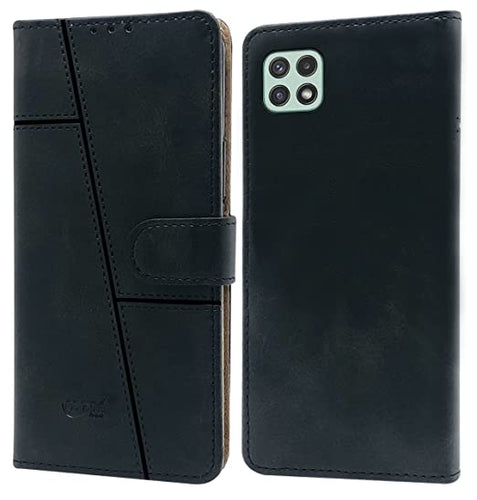 YOFO Samsung Galaxy A22(5G) Leather Flip Cover Full Protective Wallet Case