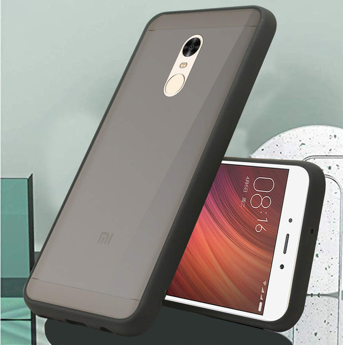 YOFO Matte Finish Smoke Back Cover with Full Camera Lens Protection for Mi Redmi Note 4