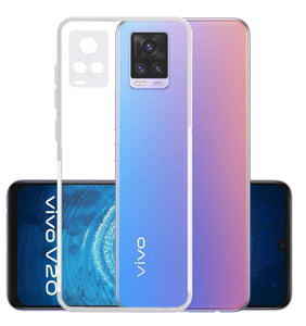 YOFO Silicon Transparent Back Cover for Vivo V20 (2021) / Vivo Y73 Camera Protection with Anti Dust Plug