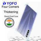 YOFO Silicon Transparent Back Cover for Realme 6 / 6i / 6s - Camera Protection with Anti Dust Plug
