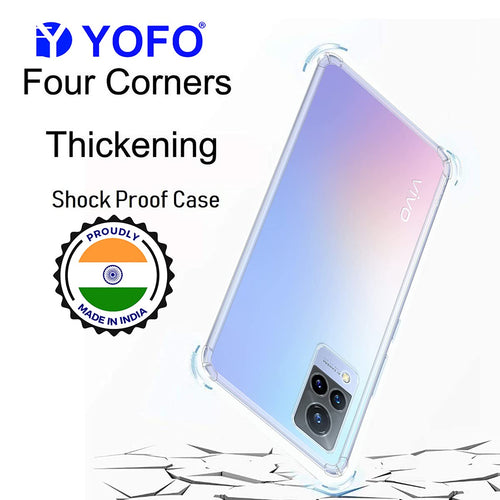 YOFO Back Cover for Vivo V21 (5G) (Flexible|Silicone|Transparent |Shockproof)