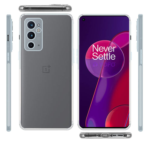 YOFO Back Cover for OnePlus 9RT (5G) (Flexible|Silicone|Transparent|Camera Protection|DustPlug)