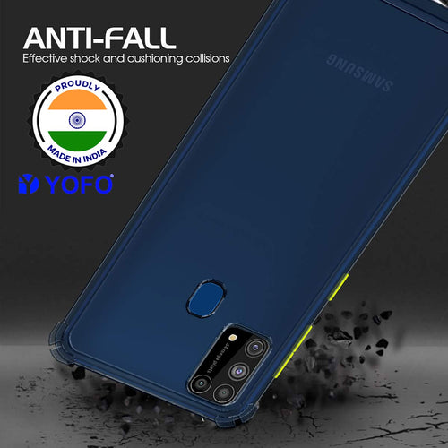 YOFO Silicon Flexible Smooth Matte Back Cover for Samsung M31 / M31 Prime / F41(Blue)