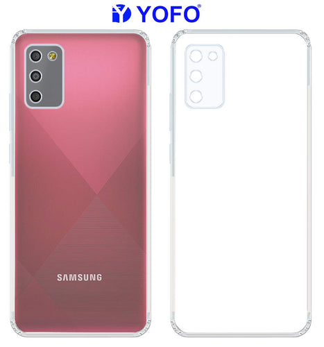 YOFO Silicon Transparent Back Cover for Samsung M02s - Camera Protection with Anti Dust Plug