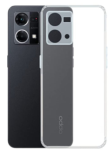 YOFO Back Cover for Oppo F21 PRO (Flexible|Silicone|Transparent|Dust Plug|Camera Protection)