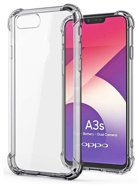 YOFO Shockproof Soft Transparent Back Cover for Oppo A3S