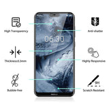YOFO Tempered Glass Screen Protector for Nokia 6.1 Plus (Transparent HD)