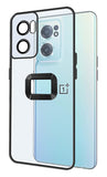 YOFO Electroplated Logo View Back Cover Case for OnePlus Nord CE-2 (Transparent|Chrome|TPU+Poly Carbonate)-BLACK