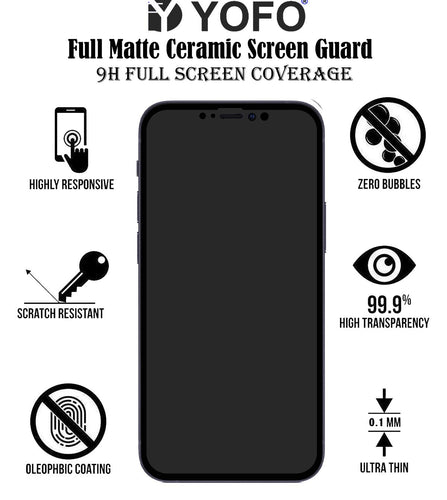 YOFO Mattte Finish Anti-Fingerprint Ceramic Flexible Screen Protector for iPhone 12Mini (5.4)