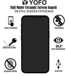 YOFO Anti Glare Mattte Finish Anti-Fingerprint 9H Ceramic Flexible Screen Protector for iPhone 12Pro (6.1) (Edge to Edge Full Screen Coverage)