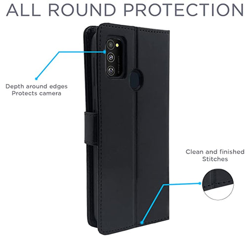 YOFO Samsung Galaxy M21 / M30s Prime Leather Flip Cover Full Protective Wallet Case