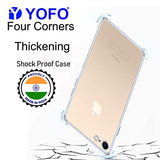 YOFO Silicon Back Cover for iPhone 7 / iPhone 8 / SE(2020)(Transparent) Camera Protection with Dust Plug