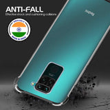 YOFO Silicon Transparent Back Cover for Mi Redmi Note 9 Shockproof Bumper Corner with Ultimate Protection