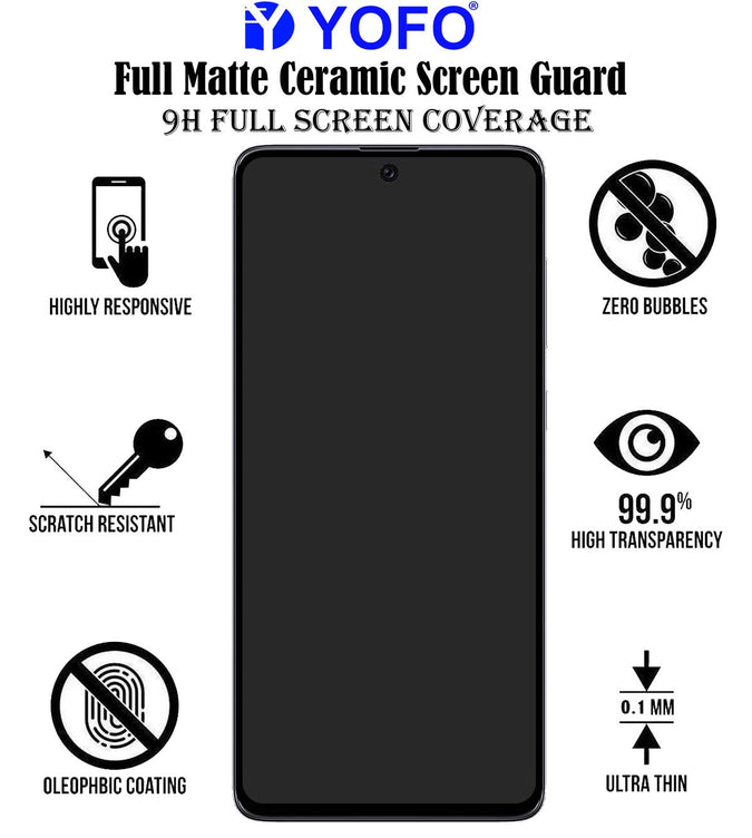 YOFO Mattte Finish Anti-Fingerprint Ceramic Flexible Screen Protector for Samsung M51 / Note 10 Lite / S10 Lite