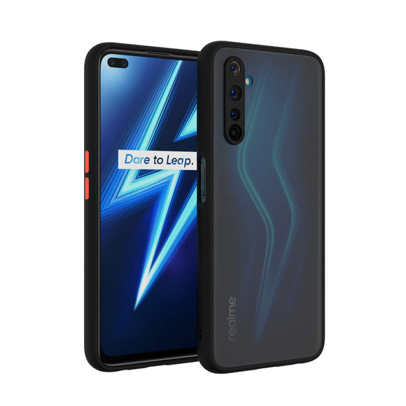 YOFO Matte Finish Smoke Back Cover with Full Camera Lens Protection for Realme 6Pro