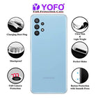 YOFO Back Cover for Samsung Galaxy M32 (5G) (Flexible|Silicone|Transparent|Dust Plug|Camera Protection)