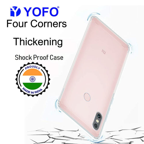 YOFO Back Cover for Mi Redmi Note 5 Pro (Flexible|Silicone|Transparent|Camera Protection|DustPlug)