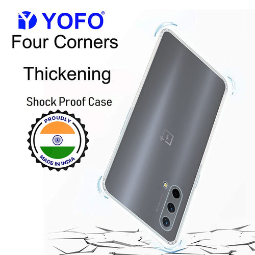 YOFO Back Cover for OnePlus Nord CE (5G) (Flexible|Silicone|Transparent|Camera Protection|DustPlug)