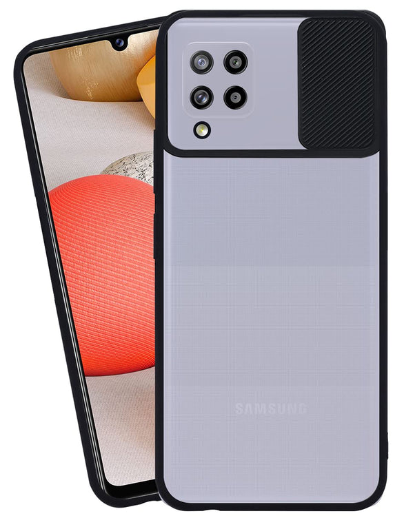 YOFO Camera Shutter Back Cover For Samsung Galaxy M42 (5G) With Free OTG Adapter