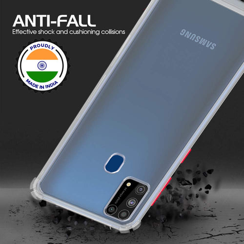 YOFO Silicon Flexible Smooth Matte Back Cover for Samsung M31 / M31 Prime / F41(Transparent)