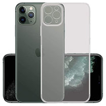 YOFO Back Cover for Apple iPhone 11 Pro (5.8 inch) Silicone (Transparent) - Camera Protection with Anti Dust Plug