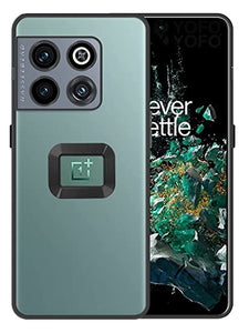 YOFO Electroplated Logo View Back Cover for OnePlus 10T (Transparent|Chrome|TPU+Polycarbonate)