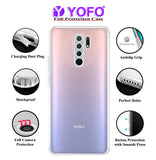 YOFO Back Cover for Mi Redmi 9 Prime (Flexible|Silicone|Transparent|Anti Dust Plug|Camera Protection)