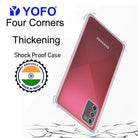 YOFO Silicon Transparent Back Cover for Samsung Galaxy M02s Shockproof Bumper Corner, Ultimate Protection with Free OTG Adapter