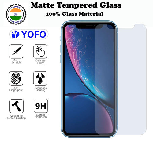 YOFO Matte Tempered Glass/Screen Guard for iPhone XS Max (Matte Finish) Full Screen Coverage (except edges)
