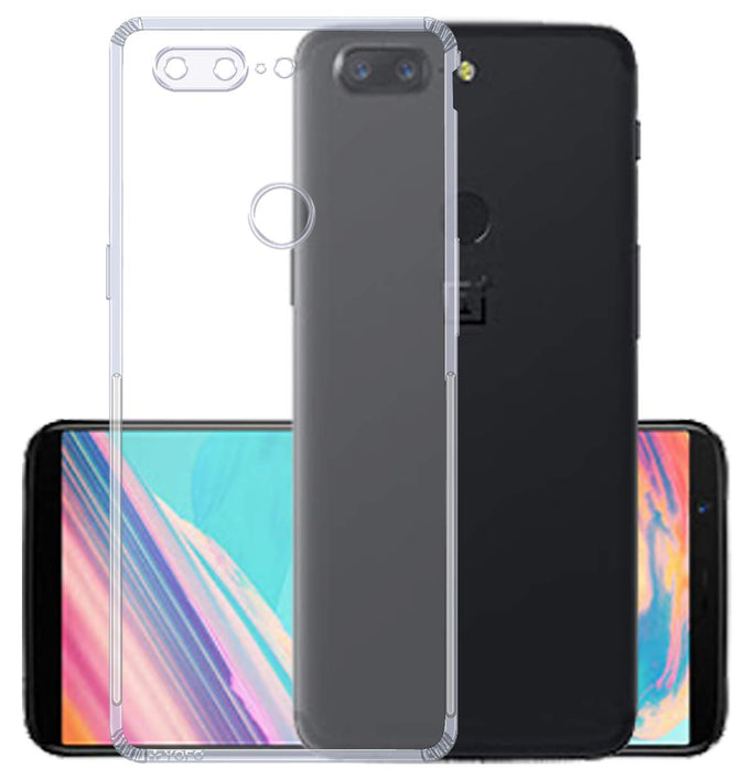 YOFO Silicon Transparent Back Cover for OnePlus 5T - Camera Protection with Anti Dust Plug