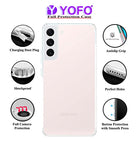 YOFO Back Cover for Samsung Galaxy S22 (5G) (Flexible|Silicone|Transparent|Dust Plug|Camera Protection)