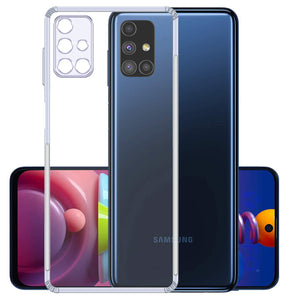 YOFO Silicon Transparent Back Cover for Samsung M51 - Camera Protection with Anti Dust Plug