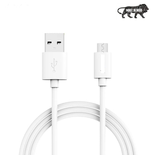 TENPLUS Micro USB Data Cable | Fast Charge/Fast Sync (White) TP-349 Compatible with All Smartphones - 1 M