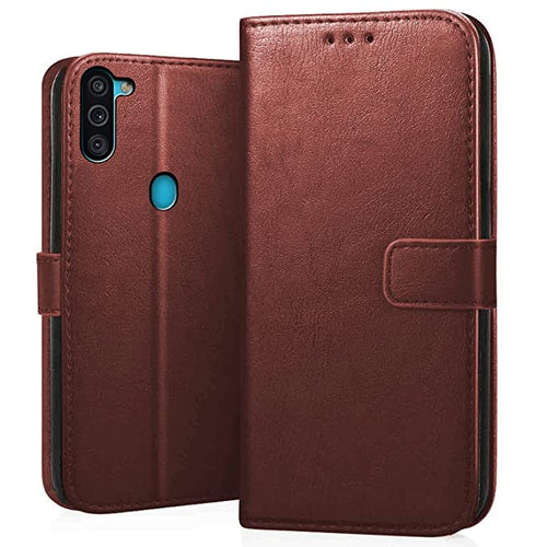 YOFO Samsung Galaxy M11 Leather Flip Cover Full Protective Wallet Case
