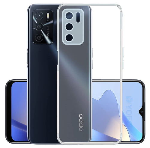 YOFO Back Cover for Oppo A16 (Flexible|Silicone|Transparent|Camera Protection|DustPlug)
